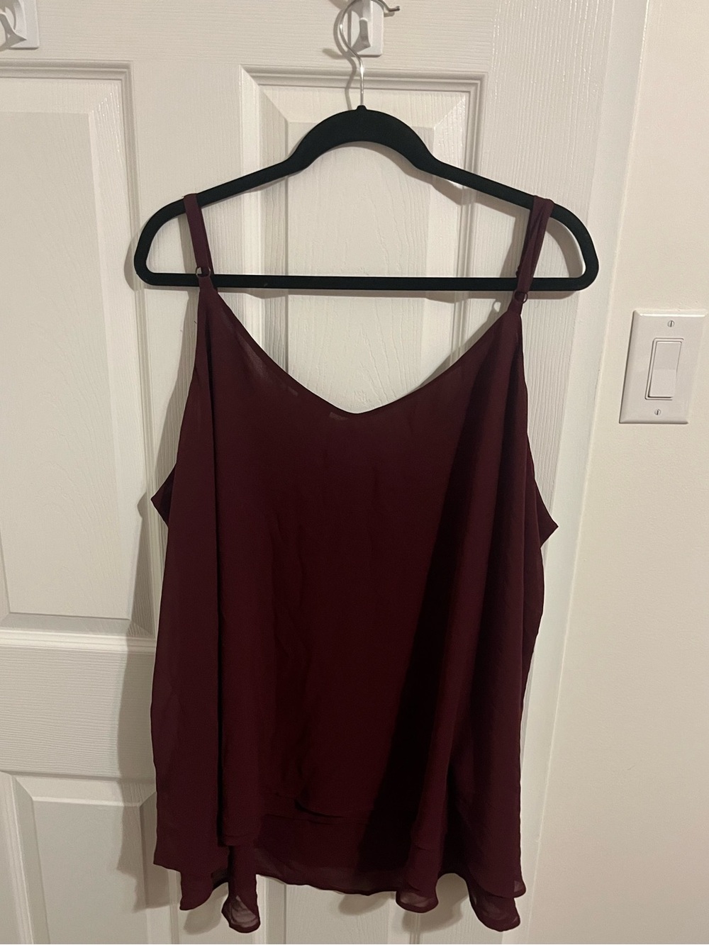 Torrid Sophie Swing Cami Burgundy Chiffon Tank Top Size 5 5X - Picture 4 of 8